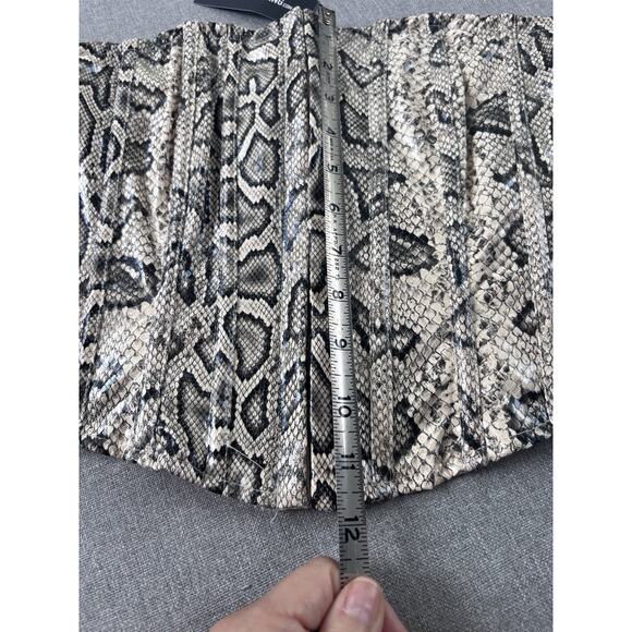 NWT Pretty Little Thing Snake Skin Corset Bustier Crop Top Y2K Sz 2 - Picture 4 of 6